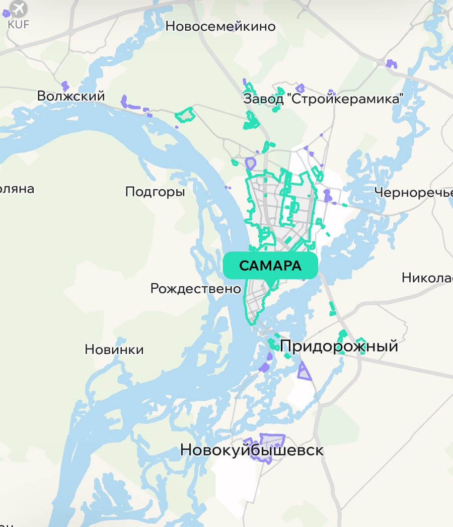 зона каршеринга самара