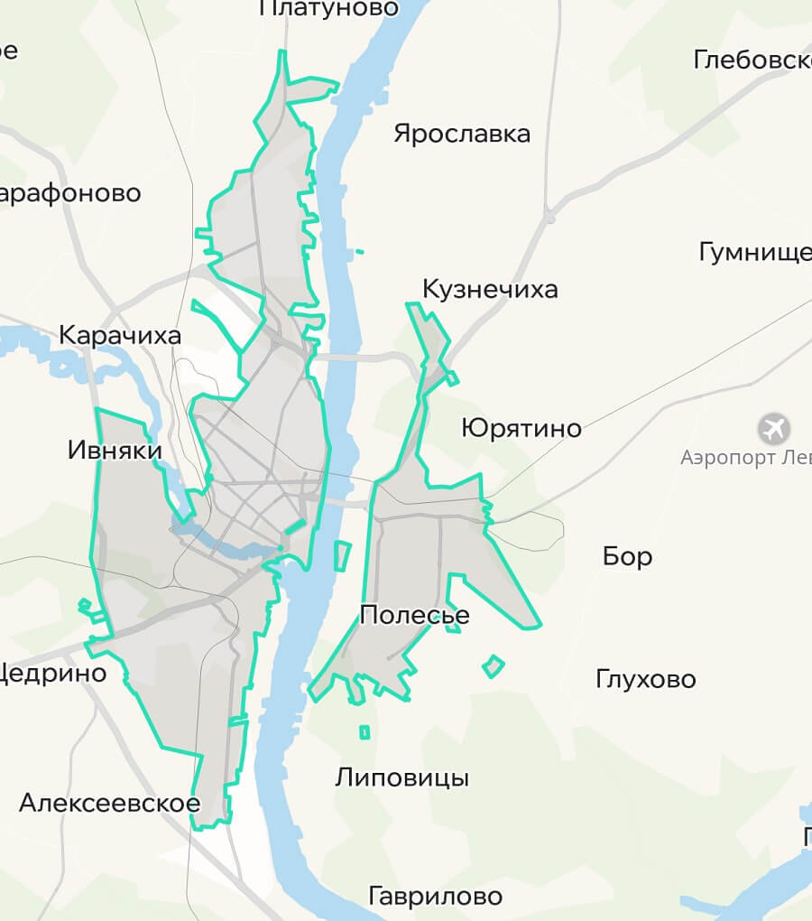зона завершения аренды ярославль