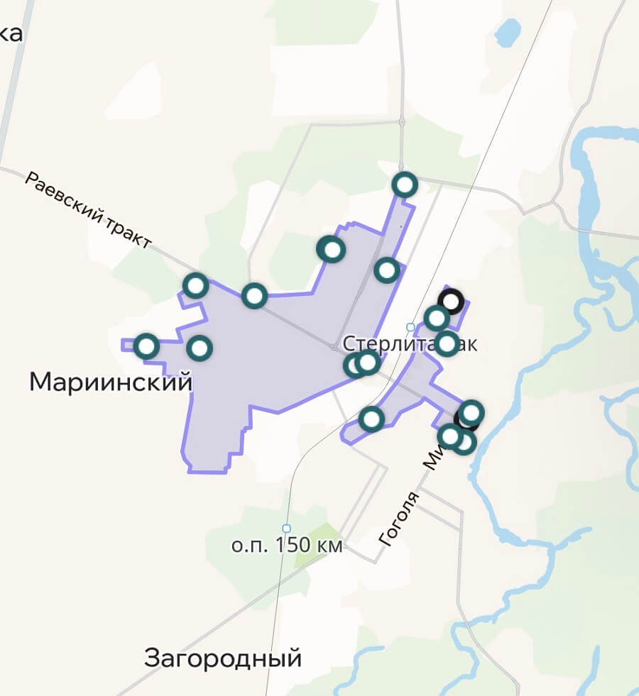 зона завершения делимобиль